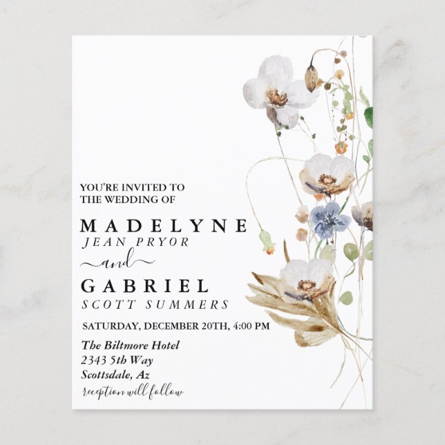 Aquarelle de fleur sauvage de champ (Devant)