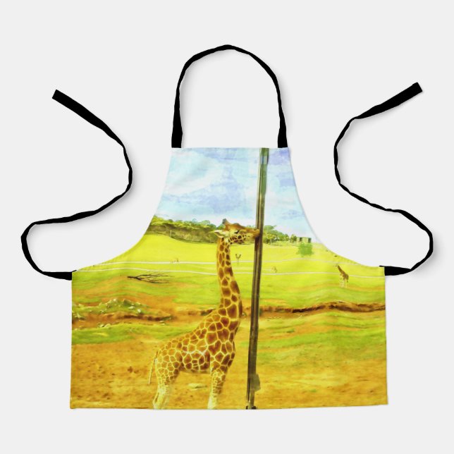 Aquarelle de Giraffe, Tablier d'impression intégra (Recto)