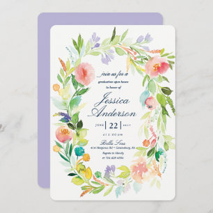 Aquarelle de graduation Invitation Open House