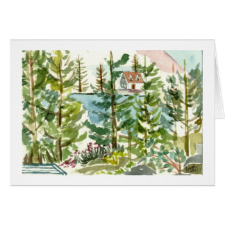 Aquarelle de lac echo