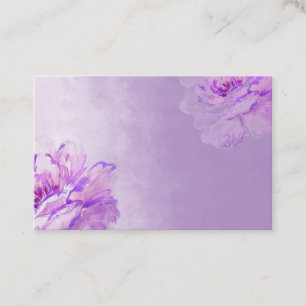 Aquarelle de Lilac Cartes de visite Roses violets