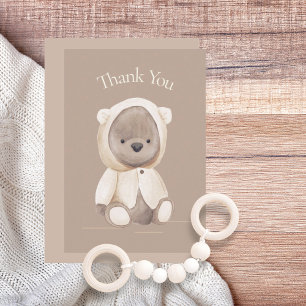 Aquarelle de l'ours mignonne Merci Baby shower Bro