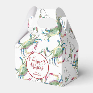 Aquarelle de Noël mignonne Crabe bleu Ballotins