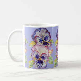 Aquarelle de Pansky Motif floral Lilac Purple Mug
