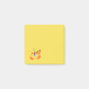 Aquarelle de papillon jaune Dessin Notes post-it