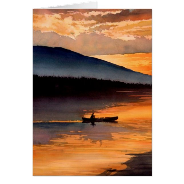 Aquarelle de paysage "de passage du Yukon" (Devant)