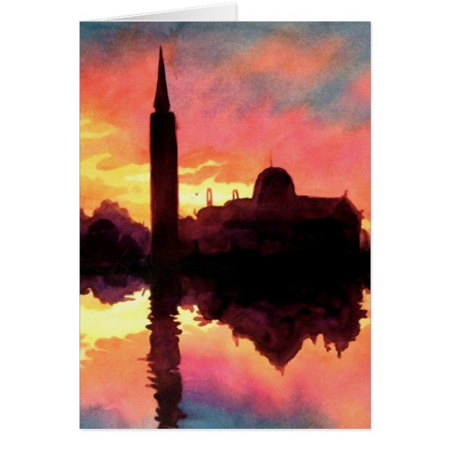 Aquarelle de paysage urbain "de Giudecca de lever (Devant)