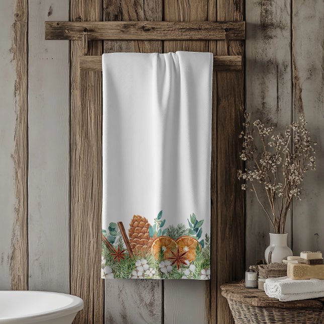 Aquarelle de pin orange de Noël (Créateur téléchargé)