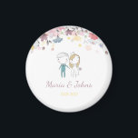 Aquarelle de printemps colorée Aimant floral<br><div class="desc">Aquarelle printanière colorée Florale, Le design est caractérisé par des couleurs printanières poussiéreuses et variées. Le design reflète la vitalité du printemps et la diversité de ses couleurs. le design avec une touche de printemps colorée de nouveaux débuts et rêves se réalisent. Objets correspondants disponibles dans la collection fleurie printanière...</div>