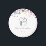 Aquarelle de printemps colorée Aimant floral<br><div class="desc">Aquarelle printanière colorée Florale, Le design est caractérisé par des couleurs printanières poussiéreuses et variées. Le design reflète la vitalité du printemps et la diversité de ses couleurs. le design avec une touche de printemps colorée de nouveaux débuts et rêves se réalisent. Objets correspondants disponibles dans la collection fleurie printanière...</div>