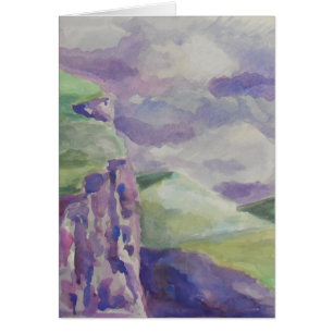 Aquarelle de tempête des montagnes galloises