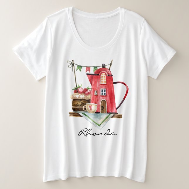 Aquarelle de Whimsal Fairytale Tea Kettle House (Design devant)