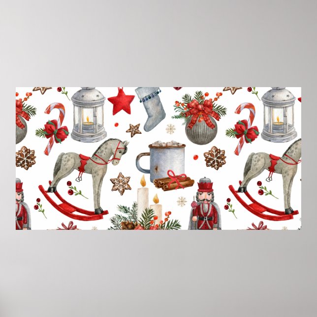 Aquarelle décoration de noël motif (Devant)