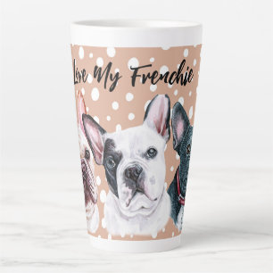 Aquarelle des Bulldogs français Latte Mug