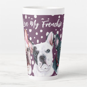 Aquarelle des Bulldogs français Latte Mug