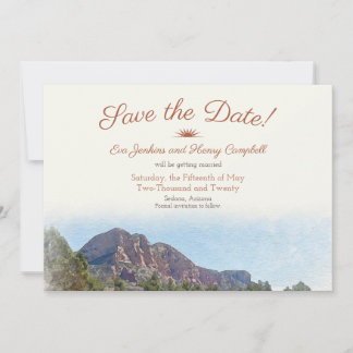 Aquarelle : Désert romantique Enregistrer la carte