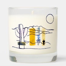 Aquarelle Desert Scene + Bougie D'Encre