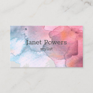 aquarelle design carte de visite personnalisé abst