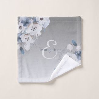 Aquarelle d'hiver Monogramme floral personnalisé