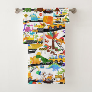 Aquarelle Dinosaure Construction Enfants mignonnes