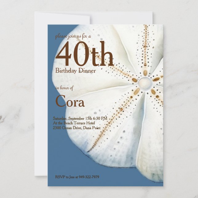 Aquarelle Dollar Anniversaire Invitation (Devant)