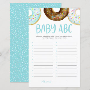 Aquarelle Donuts Baby ABC Baby shower Jeu