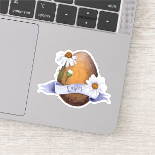 Aquarelle douce Sticker en vinyle d'oeuf de Pâque