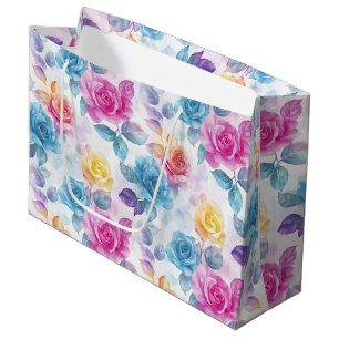Aquarelle Dreamy Rose Grand sac cadeau