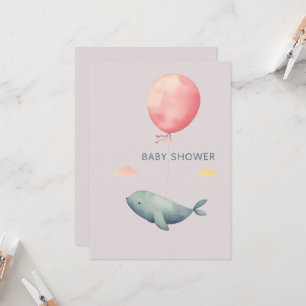 Aquarelle Elegant Baby shower Girl Invitation