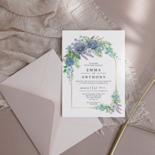 Aquarelle Elegant Faire-part de mariage bohème