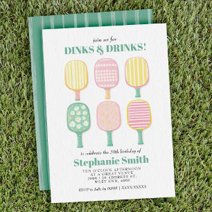 Aquarelle Elegant Pickleball Invitation Anniversai