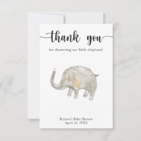 Aquarelle éléphant Merci