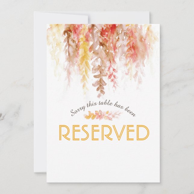 Aquarelle en cascade marron orange vigne réservée (Devant)