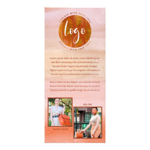 Aquarelle en terre cuite Lavez votre logo carte ra