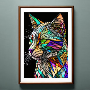 Aquarelle en verre verni Style Chat 2:3 Poster