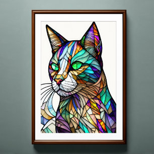 Aquarelle en verre verni Style Chat 2:3 Poster