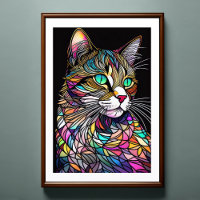 Aquarelle en verre verni Style Chat 2:3 Poster