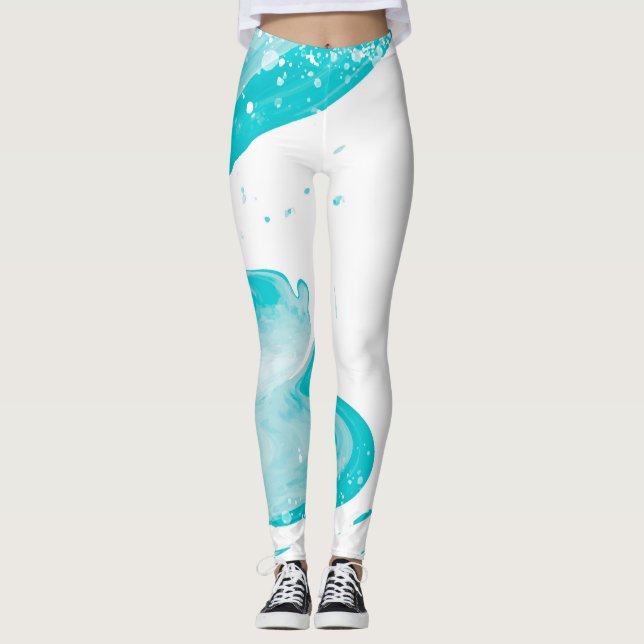Aquarelle Épersion Motif leggings (Devant)