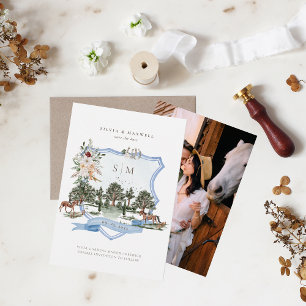 Aquarelle Equestre Anglais Manor Mariage Crest