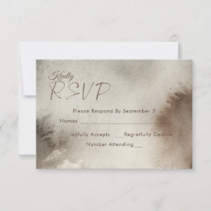 Aquarelle Ethérée de la carte RSVP Moody neutre