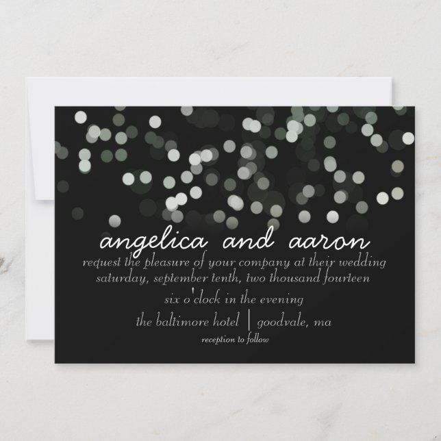 Aquarelle Étincelle - Invitations de mariage (Devant)