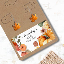 Aquarelle étiquette de thème Automne pour les arti