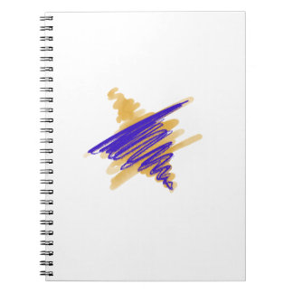 Aquarelle étoile de David en Carnet Or