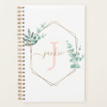 Aquarelle Eucalyptus cadre Monogramme<br><div class="desc">Aquarelle Eucalyptus Cadre Monogramme idéal pour baby showers,  douches nuptiales,  mariages,  diplômes,  anniversaires,  quinceaneras,  célébrations du sweet sixteen et plus encore!</div>