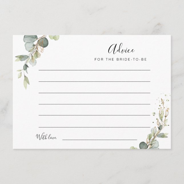 aquarelle eucalyptus conseil vert (Devant)