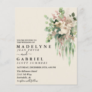 Aquarelle Eucalyptus Crème florale Élégante