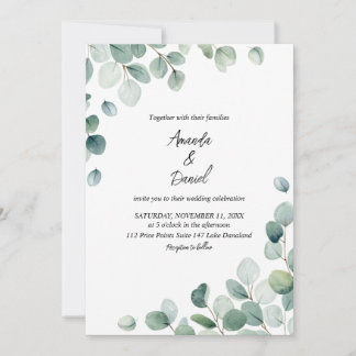 Aquarelle eucalyptus feuilles