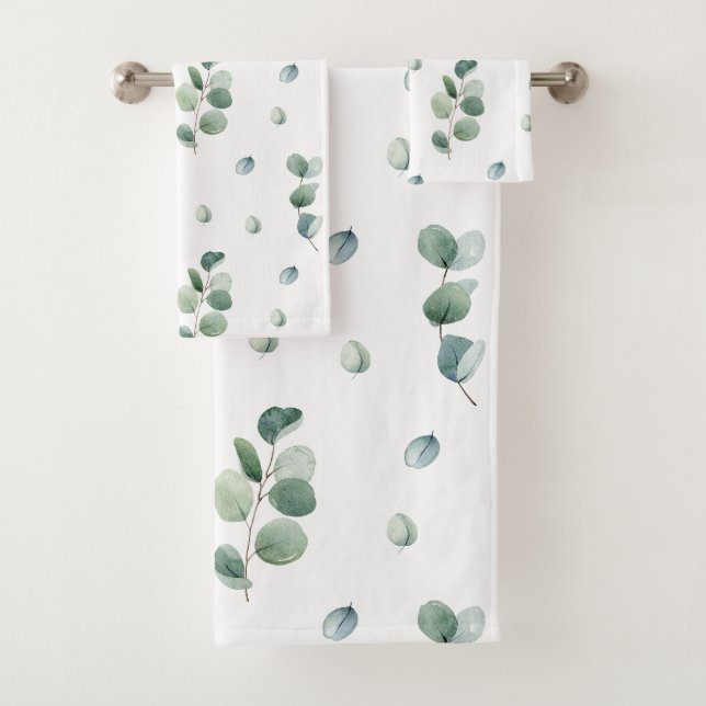 Aquarelle eucalyptus feuilles (En situation)