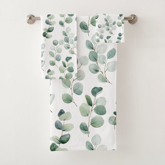 Aquarelle eucalyptus feuilles (En situation)