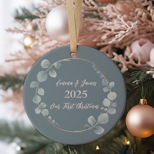 Aquarelle Eucalyptus Ornement personnalisé